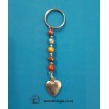 Heart & 5-bead keyring